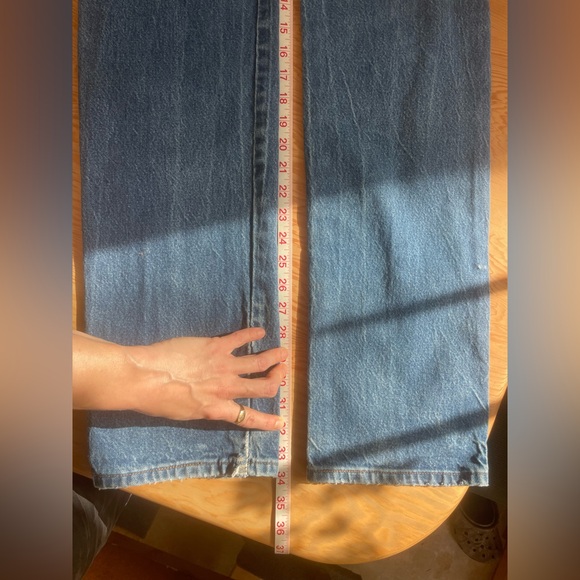 Vintage Wrangler Blue Jeans 28 x 34 70's 80's 90's Denim - Picture 8 of 16